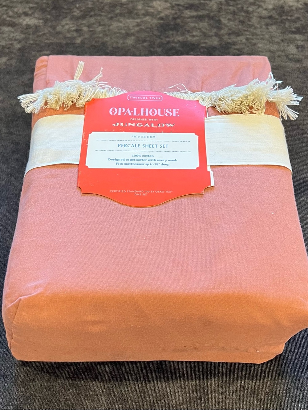NWT OpalHouse Jungalow Fringe Hem Percale Sheet Set- Twin - Picture 6 of 8